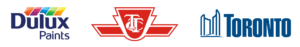 Dulux Paints logo, TTC logo, and City of Toronto logo