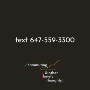 Black square graphic with white text that says "text 647-559-3300"