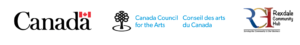 Logos for Government of Canada, Canada Council for the Arts and Rexdale Community Hub