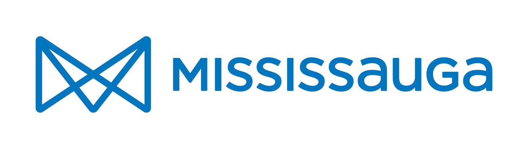 Blue City of Mississauga logo in horizontal format