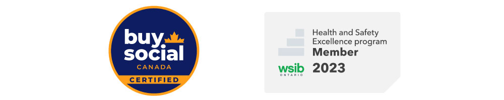 Buy Social Canada logo and WSIB logo