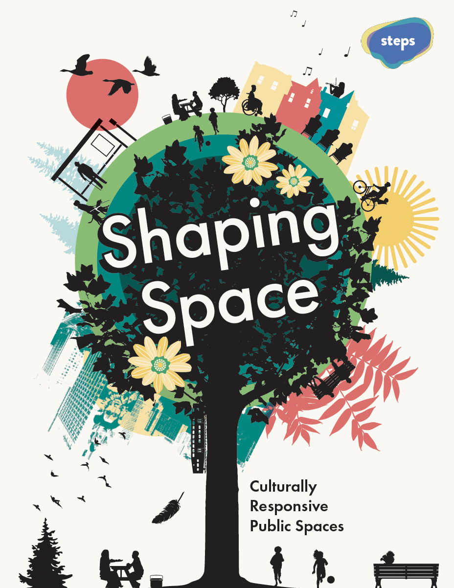 A report cover image for the Shaping Space Report by STEPS Public Art