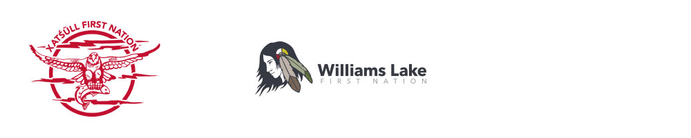 Xatsull First Nation and Williams Lake First Nation logos, partners for a public art competition with STEPS Public Art